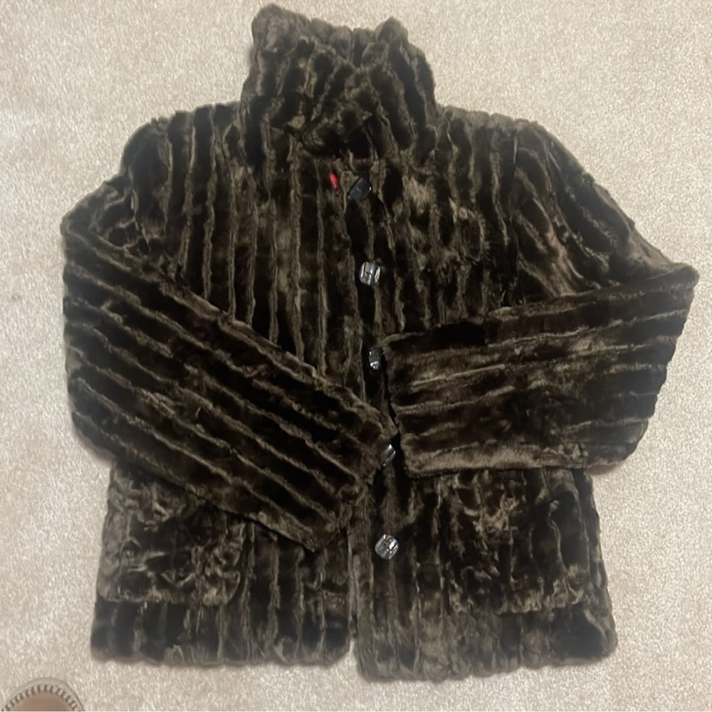 Esprit Faux Fur Jacket. Worn 2 times. Beautiful and comfortable.